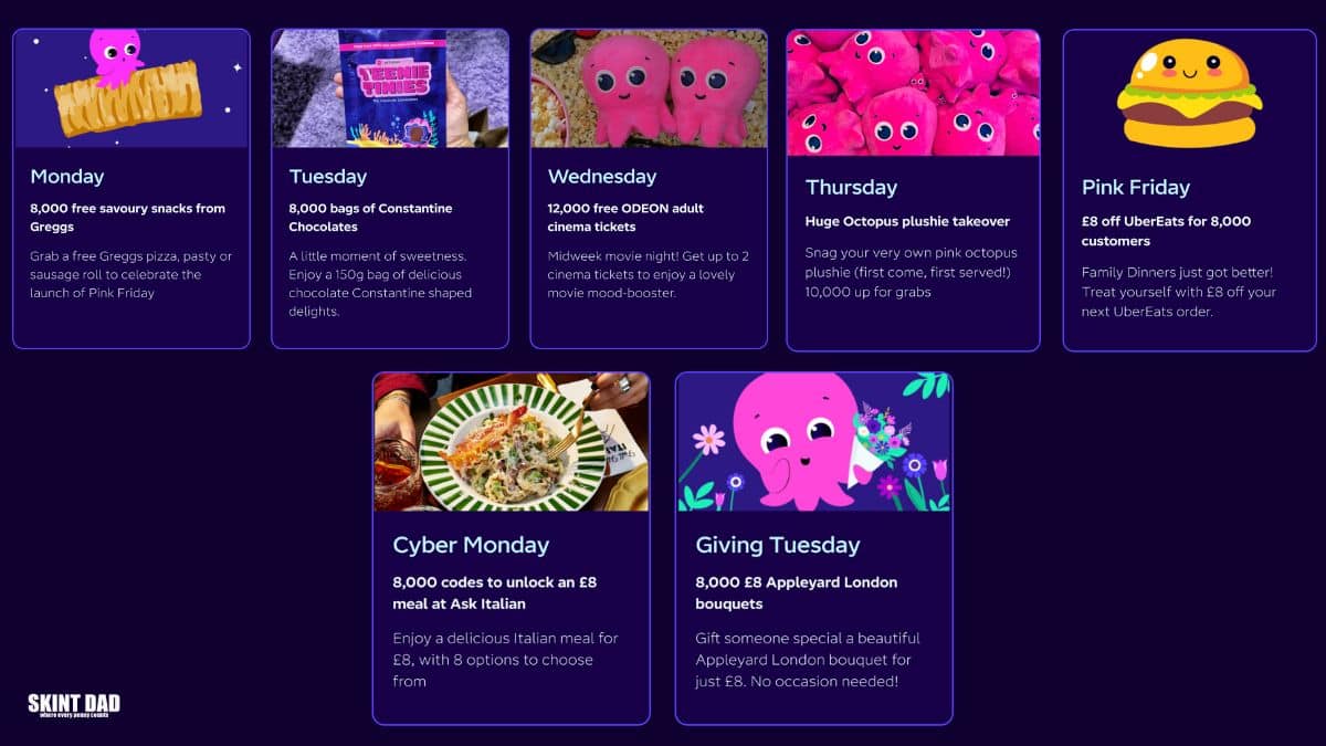 Octopua Energy Pink Friday freebies