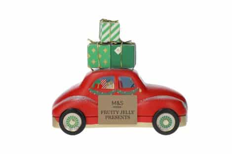 A playful chocolate car loaded with fruit-flavoured jellies. Kids will love the novelty almost as much as the chocolate itself.