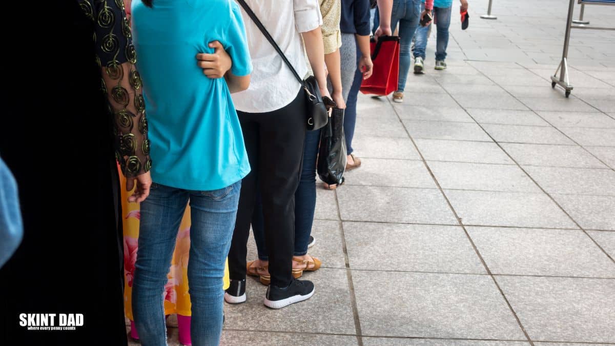 Getting paid to stand in a queue