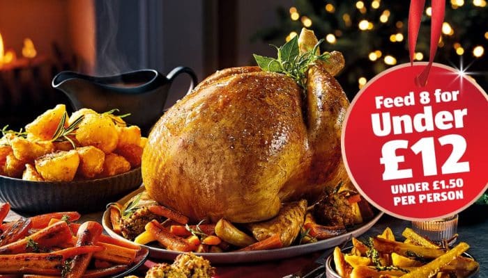 Alid turkey and all the trimmings set on a festive dining table