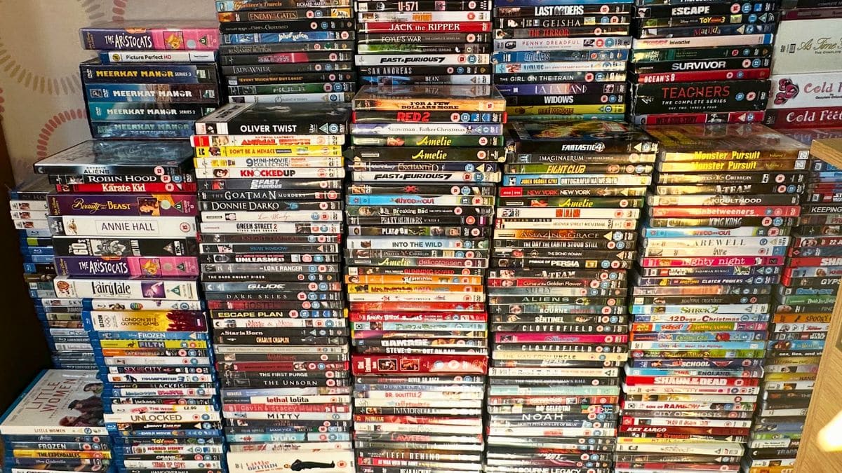 Large job lot of DVDs and Blu-rays bought for resale
