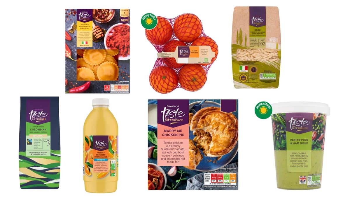 Selection of Sainsbury's Taste the Difference products included in the 25% off Nectar promotion